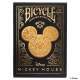 Czarne i złote karty do gry Bicycle Disney Mickey Mouse 